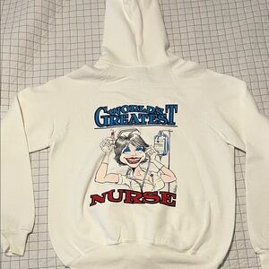Lee White Graphic Nurse Hoodie